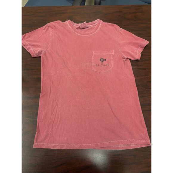 Old South Duck Graphic Red Short Sleeve Pocket Tee Size Small - Picture 1 of 9